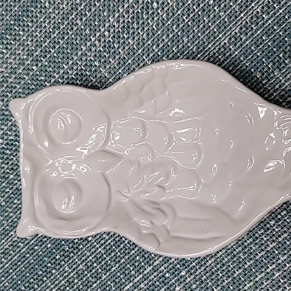 Spoonrest, Owl White NWT - Picture 3 of 7